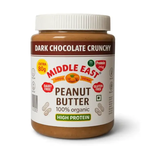 Middle East Dark Chocolate Crunchy Peanut Butter | Middle East Peanut Butter